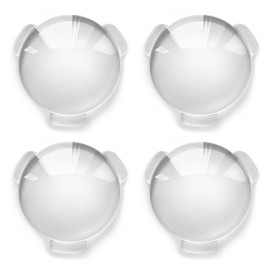Biconvex Lens Set, Pop-Tech Glass Lens Bi-Convex 34mm Diameter 45mm Focal Length Lens for DIY Google Cardboard VR