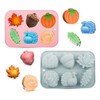 2-Pack Thanksgiving Treat Molds - 6-Cavity Silicone Baking Molds with