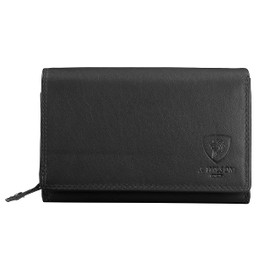 J. Wilson London Ladies Designer RFID Safe Protection Luxury Quality Soft Nappa Leather Purse Multi Credit Card Women Clutch Wallet with Zip Pocket (Brown_)