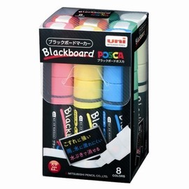 Mitsubishi Pencil PCE2508K8C Black Board Posca (Bold) (8 Colors)