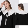NiceYnn Wool Shawl False Collar Neck Warmer, PU Detachable Mini