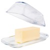 Kangaroo Crystal Glass Butter Dish with Lid, BPA Free, Serving