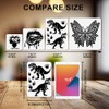 MAYJOYDIY 4Pcs Dinosaur Stencils 11.7×8.3inch Tyrannosaurus Rex Template Dinosaur Paw