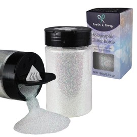 Craft And Party Holographic Iridescent Glitter - 6.35oz Fine Powder for Craft, Hair, Nail and Body