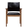 NOBPEINT Mid-Century Dining Side Chair with Faux Leather Seat in