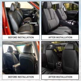 PU Leather Car Seat Covers Front Rear For Subaru Outback 2010-2024 Cushion Pad