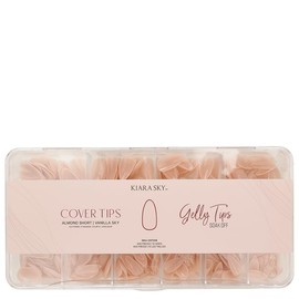 Kiara Sky Professional Nails *NEW* Cover Gelly Tip Case Soft Gel Nail Extensions (Short Almond - Vanilla Sky)