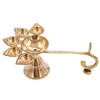 Traditional Brass Panch Aarti Diya for Puja Essential Pooja Article