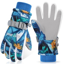 CYCLESPEED Kids Ski Gloves Waterproof Winter Gloves Warm Kids Snow Gloves Windproof kids gloves winter for Boys Girls Unisex 4-12 Years kids gloves for Snowboarding, Skiing