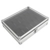 12 Grids Aluminum Watch Display Storage Box Rectangular Suede Side