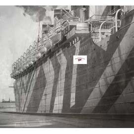 HMT OLYMPIC, WW1 DAZZLE PAINT, INCREDIBLE PHOTO REPRINT, HQ