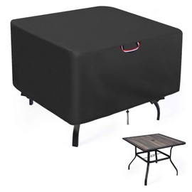 Agustone - Funda de mesa de patio cuadrado de 38 pulgadas, funda protectora impermeable para muebles de patio, 38 x 38 x 28 pulgadas