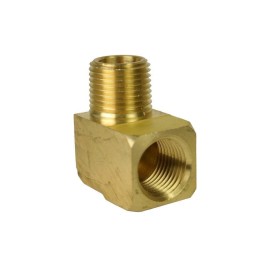 JCAPUSA 1/2" NPT Male Female Solid Brass Pipe Street Elbow 90 Degree Air, Fuel & Water
