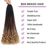 Crochet Box Braids Hair with Curly Ends 7 Packs Pre