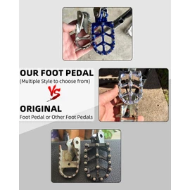 JFG RACING Dirt Bike Foot Pegs 7075 CNC Pedals Rests for Surron Light Bee X and S/E Ride Pro SS/CRF150F CRF230F 03-19/CRF250F 19-24/XR150L 15-24/KDX200 83-94-Silver