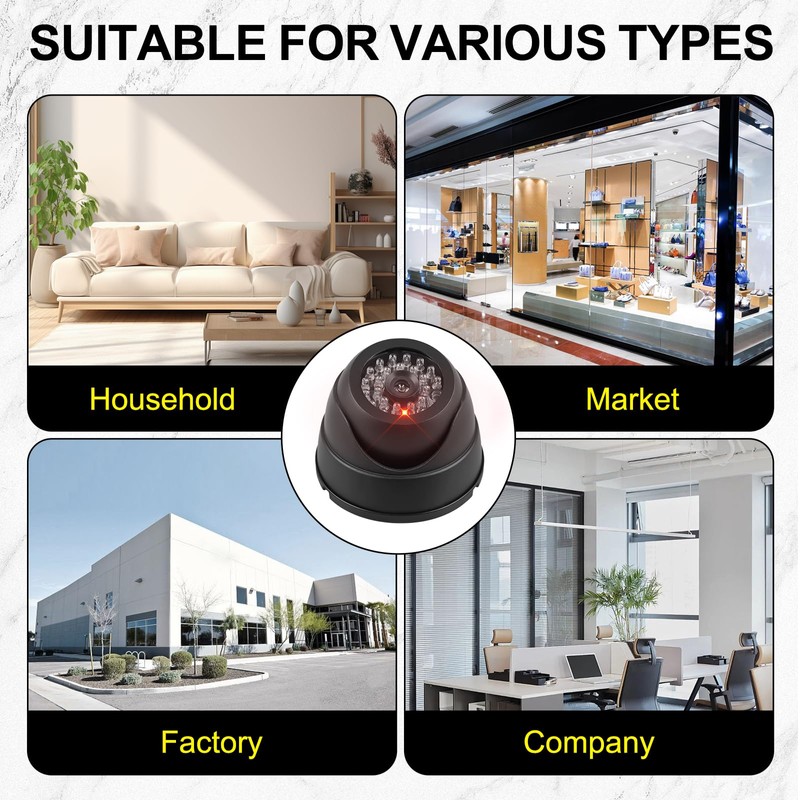 GBKDQQ Pack of 2 dummy cameras, surveillance camera, dummy camera