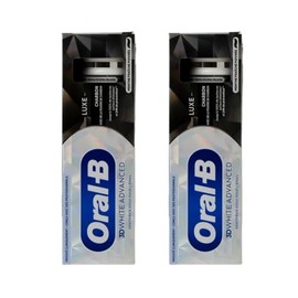 Zahnpasta für Kohle | 2 Stück Zahnpasta mit Aktivkohleaufhellung, Fleckschutz & Emaille-Schutz für 24 Stunden | Erwachsene | recycelbare Tube | 2 x 75 ml