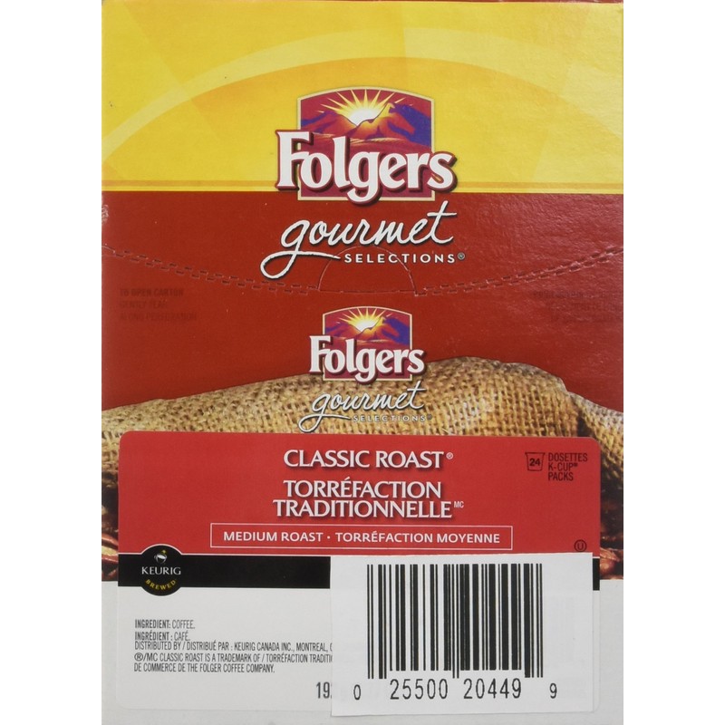 Folgers Gourmet Selections Single Cup for Keurig Brewers, Classic Roast,