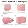 OIAHOMY 4 Pack Storage Baskets for Organizing, Cube Storage Bins