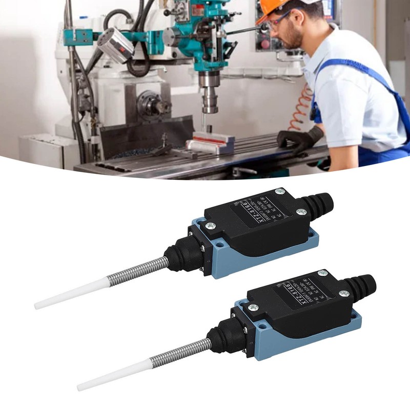 2 Pcs Spring Momentary Limit Switch Self Reset IP66 Flexible