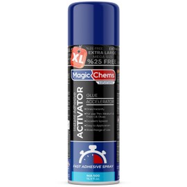 Magic Chems CA Glue Accelerator Spray (16.9 fl oz), Cyanoacrylate Super Glue Accelerator Spray, Adhesive Activator, CA Glue Activator (1 Pack)