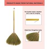 Indoor Grass Broom 40 Inch with Bamboo Handled Brooms for