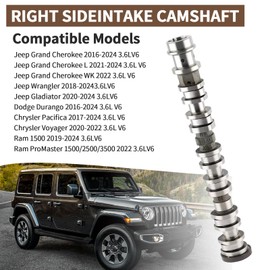 5047913AD Right Intake Camshaft Compatible with Jeep Grand Cherokee L WK Wrangler Gladiator Dodge Durango Chrysler Pacifica Voyager Ram 1500 ProMaster 1500/2500/3500 3.6L V6 Engine