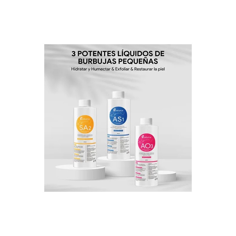 Kit Soluciones Hydrafacial As1 Sa2 Ao3 Hydradermabrasion