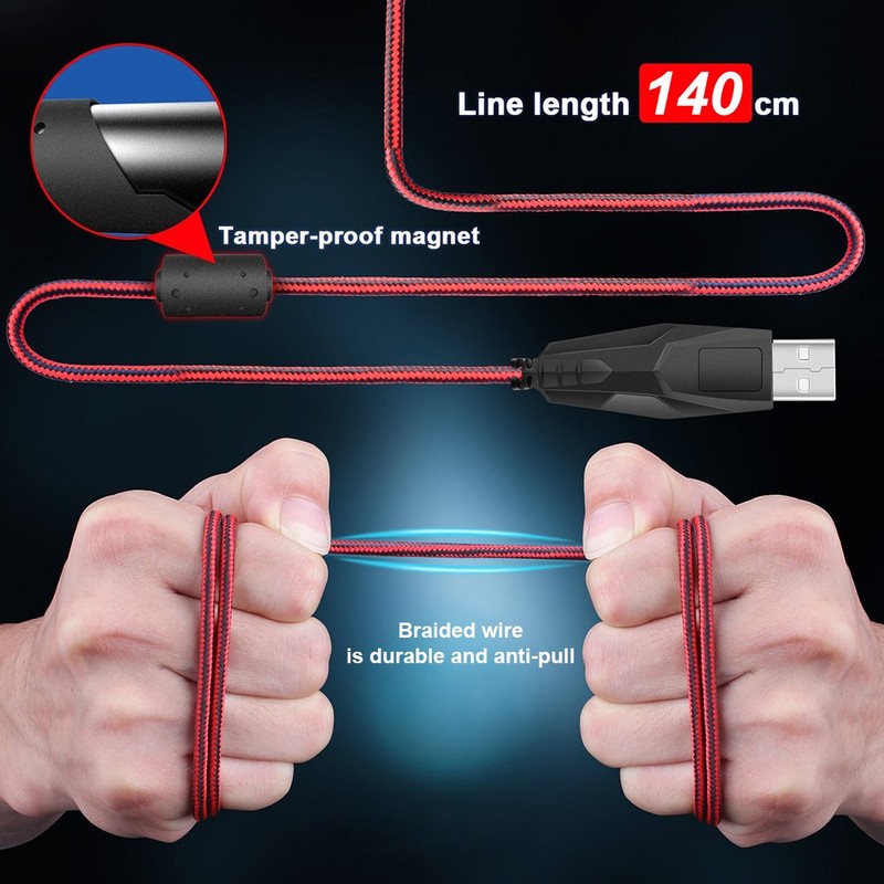 VBESTLIFE Game Mouse, 7 Tasten USB Wired Optical Game Gaming