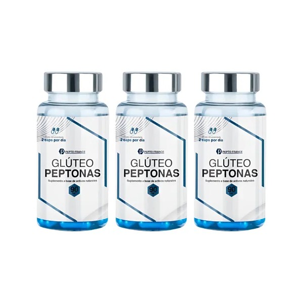 Kit 3 Frascos Peptonas Colágeno Crecimiento Muscular Glúteos