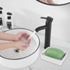 Double Layer Ceramic Soap Dish, Waterproof Soap Dish with Drain,