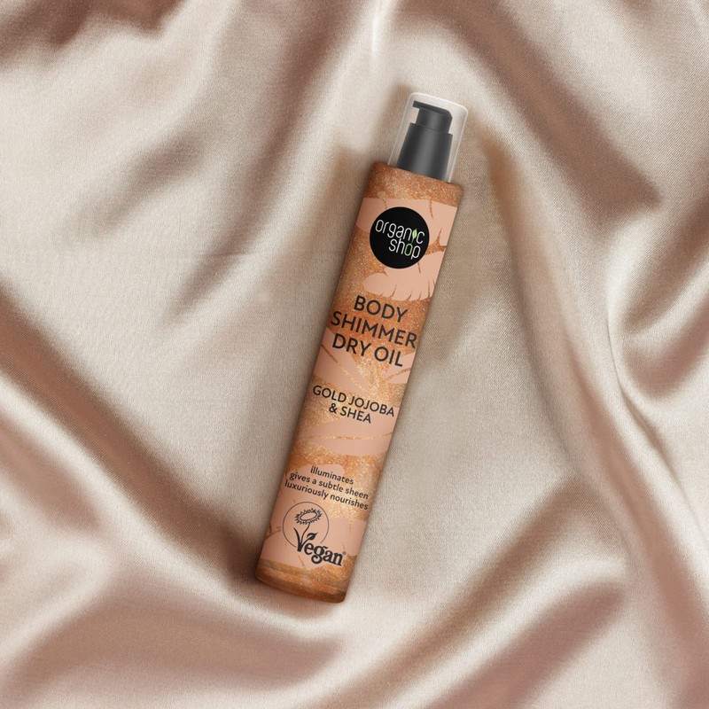 Organic Shop Body Shimmer Dry Oil Gold Jojoba & Shea