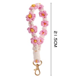 Capaneus Braided Key Pendant for Girls Women, pink