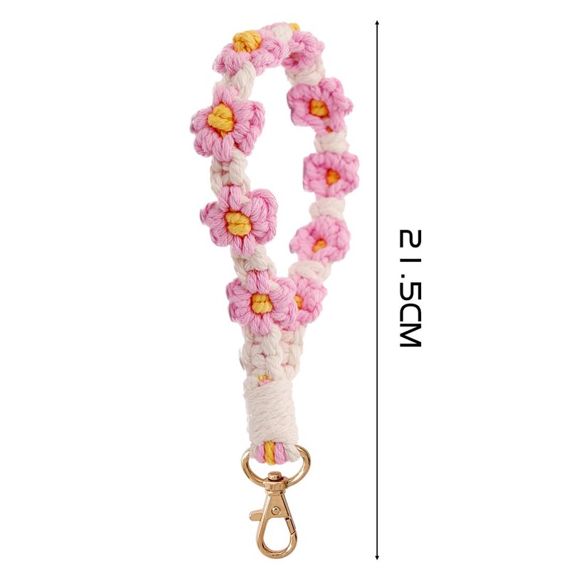 Capaneus Braided Key Pendant for Girls Women, pink