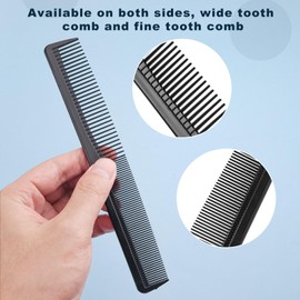 Disposable Combs in Bulk Individually Wrapped Widen and Fine Combs Straight Hair Combs for Women Men Long Handle Beauty Combs for Homeless, Hotel, Air Bnb, Nursing Home (7in x 4in, Count, 100)