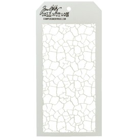 Stampers Anonymous THS-039 Tim Holtz Layered Crackle Stencil, 4.125" X 8.5"