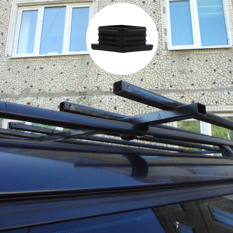 2 2X2 Inch Square Plastic Plug Tubing End Cap 10
