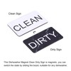 MECCANIXITY Dishwasher Magnet Clean Dirty Sign Rectangle Black White Version,