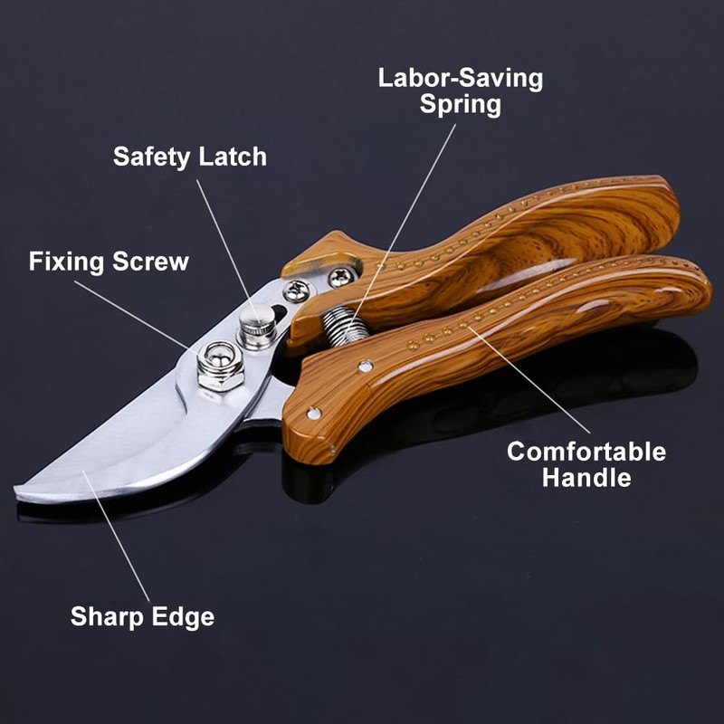 Secateurs, Pruning Shears for Gardening Heavy Duty with Rust Proof
