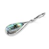 Silvershake Abalone Paua Shell Inlay White Gold Plated 925 Sterling