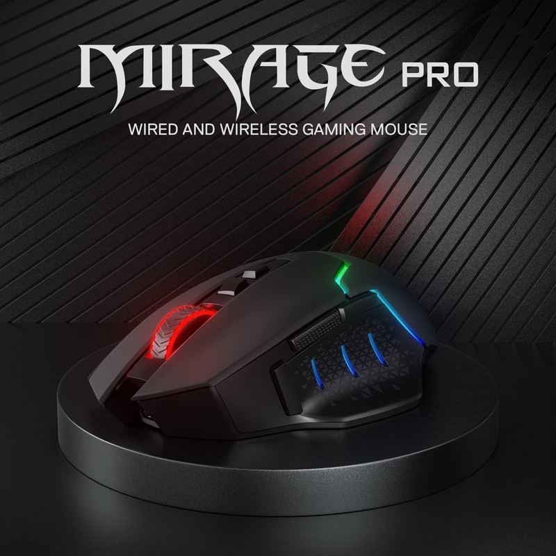 Redragon M690 PRO Wireless Gaming Mouse, 8000 DPI Wired/Wireless Gamer