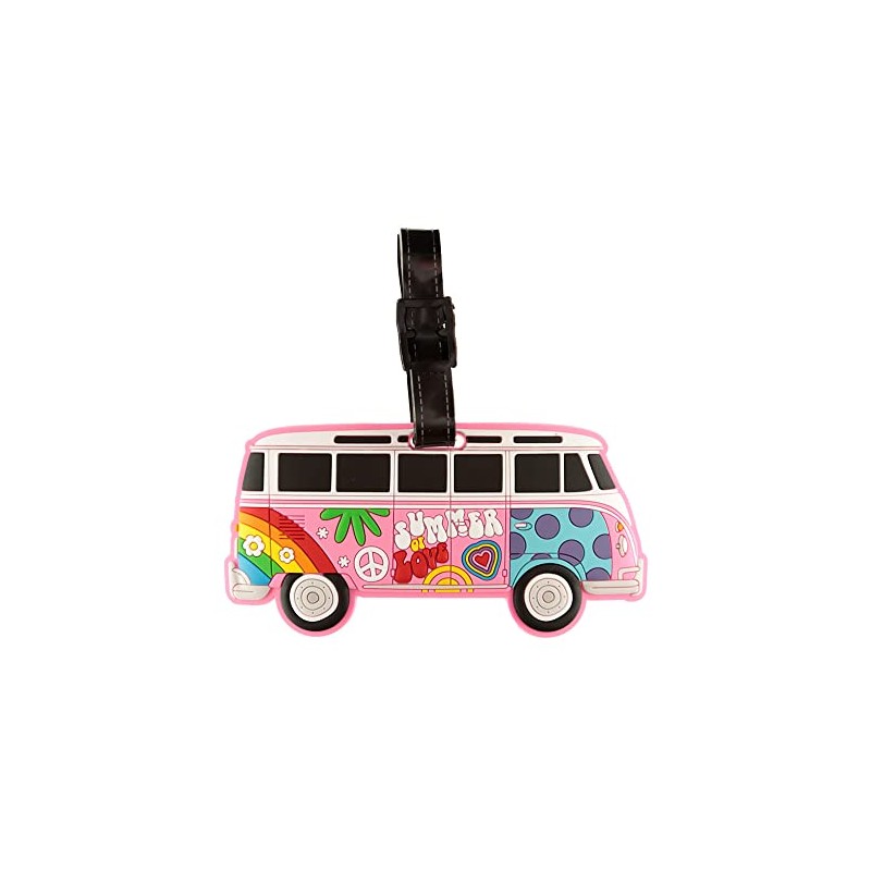 Volkswagen VW T1 Camper Bus Summer Love PVC Luggage Tag