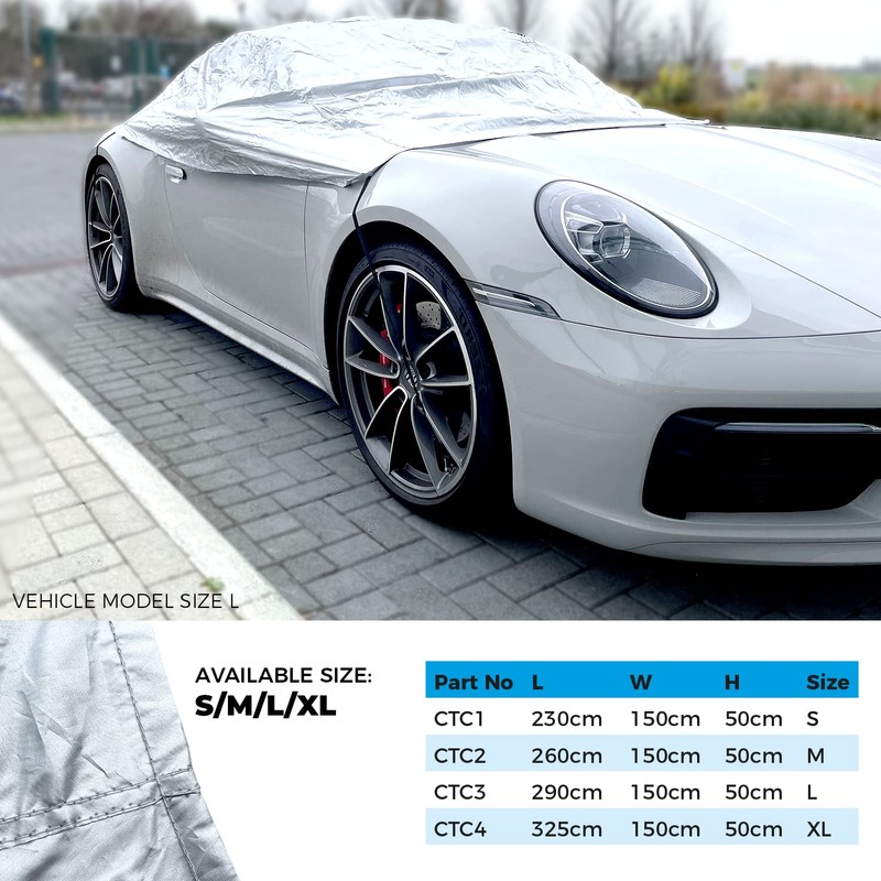 Simply CTC1 Small Water-Resistant Car Cover with Elasticated Secure Fit