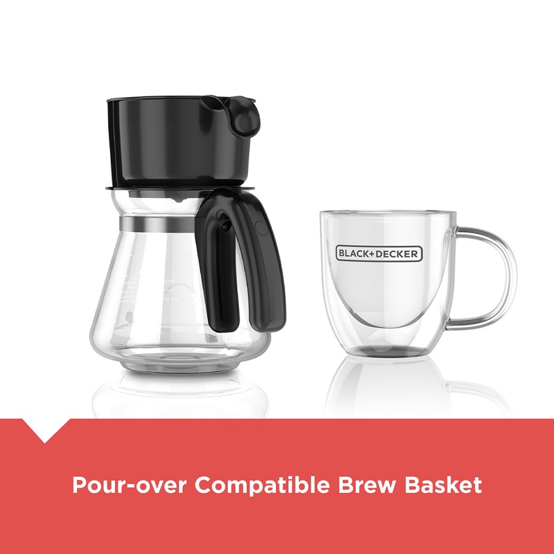 BLACK+DECKER CM0755BZ 4-in-1 5-Cup* Station Coffeemaker, Black, 5 Cup