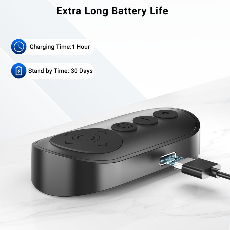 Wireless Camera Remote Control with Zoom for iPhone & Android,