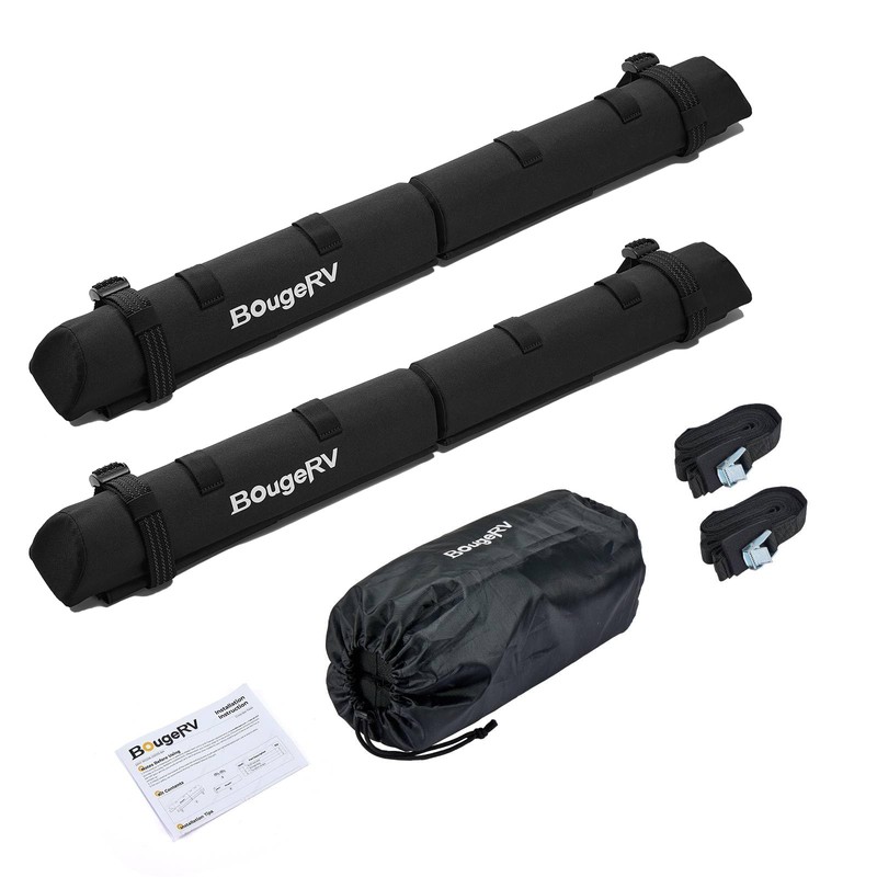 BougeRV 2.0 Soft Roof Rack Pads for Crossbars Protective, Water-Resistant