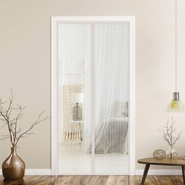 Premium door magnetic mosquito net 100 x 210cm White