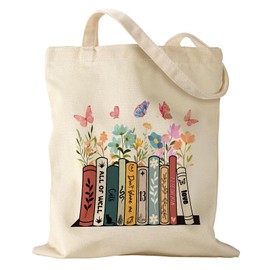 Miss Adola Tote Bag for Women Girls Aesthetic Canvas Tote Bag Inspired Gift Reusable Casual Bag for Work Shopping Travel, Book Butterfly