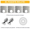 4 Piezas Placa de Reparación de Bisagras De Gabinete y