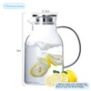 Vekonn Glass Water Pitcher with Lid and Spout, 68 Ounces